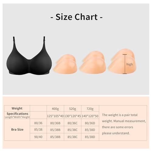 ONEFENG Prothese BH mit Silikon Brüste,Konkave Silikon Einlagen Pads Mastektomie Alltags Damen BH Ohne Bügel,Unterwäsche Einsätze Padding