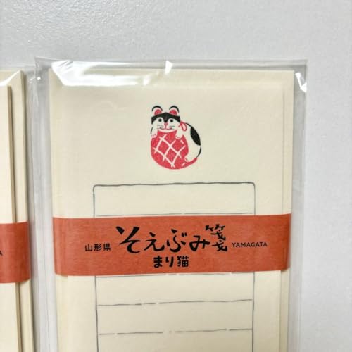 そえぶみ箋 レターセット 和紙 ミニサイズ 一筆箋 ご当地 東北スタンダード 福島 赤べこ 山形 まり猫