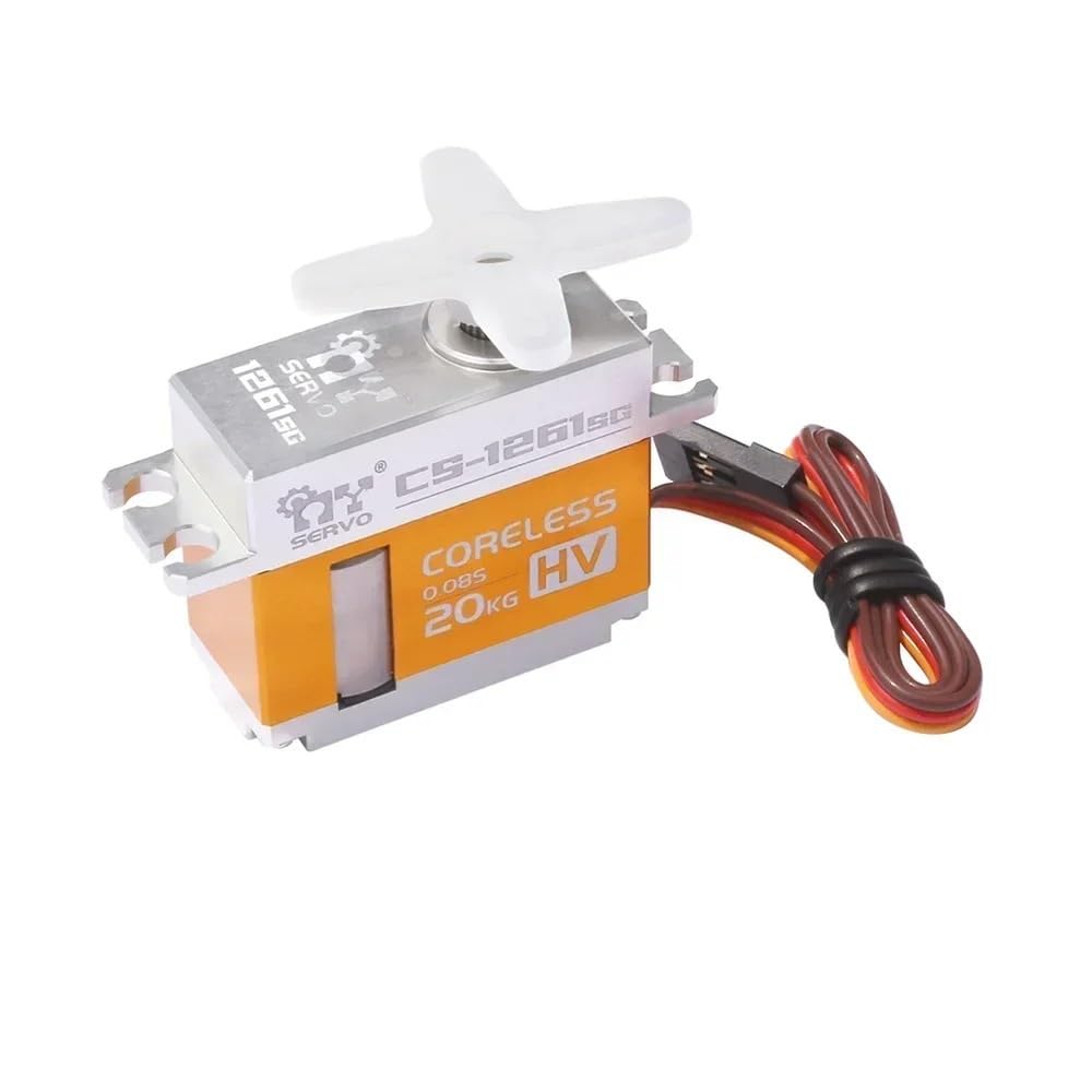 Do mojego serwomechanizmu cyfrowego CS-1261SG 20 kg bezrdzeniowego (7,4 V) – całkowicie metalowe, precyzyjne koła zębate do ciężarówek, gąsienic i dronów RC w skali 1/8/10