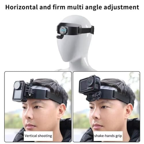 Image of HeadStrap Mount for Action Camera, Adjustable Headband Compatible with GoPro Hero Series, DJI Osmo Action, Insta360 - Hands-Free for Sports, Travel & Vlogging (PM027 Head Strap Mount)