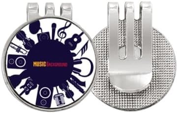DIYthinker Music Instruments Blue Illustration Golf Ball Marker Hat Cap Clip Enamel Magnetic image 2