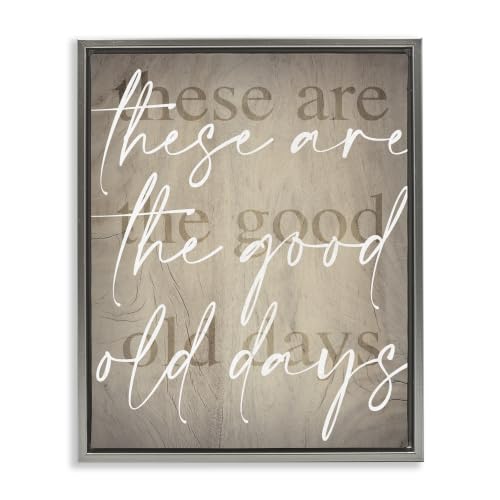 'These Are The Good Old Days Phrase'| Floating Frame Canvas Art