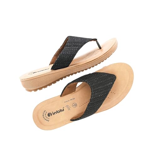 Image of inblu Stylish Fashion Slipper for Women | Comfortable | Lightweight | Anti Skid | Casual Office Footwear (LF01 BRNGMG)