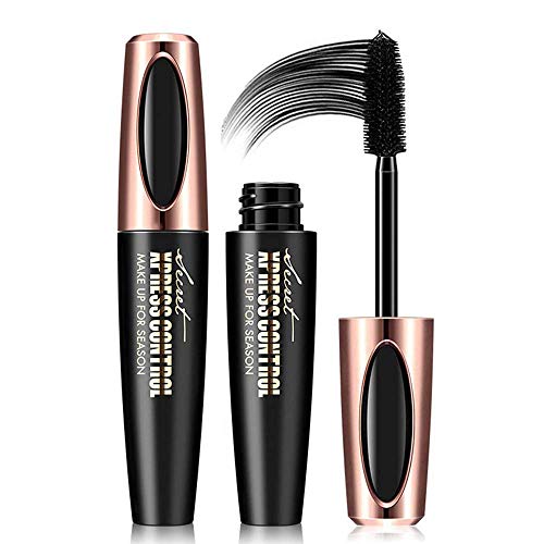 PURC 4D Silk Fiber Eyelash Mascara, Extra Long Lash Mascara and Thick, Long Lasting, Waterproof & Smudge-Proof - 2PCS