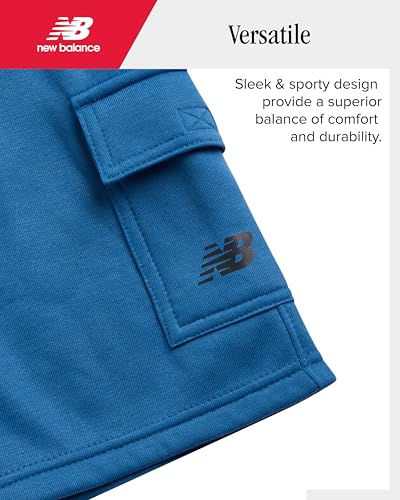 Image of New Balance Boys Shorts Set - 3 Piece Short Sleeve Crewneck Graphic Tees and Athletic Performance Shorts for Boys (8-12)