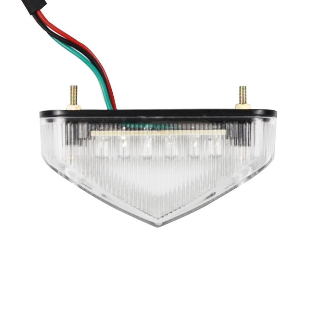 Feu arrière moto universel compact multifonction stop et éclairage de plaque - 8