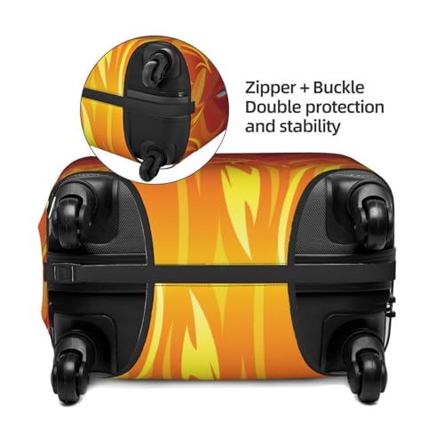 Fire Luggage Cover for Suitcase, Suitcase Cover Protector Fit 29-32 Inch Luggage Travel Accessories, XL4