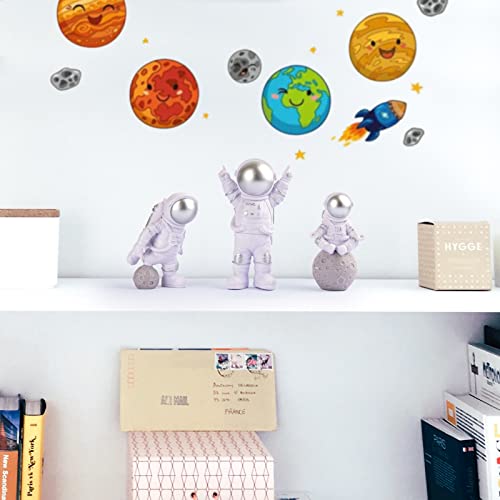 Sisigoo Astronauts Figures Statues (Set 3 Pieces Gift Box), Ornaments Resin Outer Space Themed Decor, Spaceman Planet Sculpture For Desktop & Tabletop Decor, Gift For Space Lovers (Gray) #TOP2