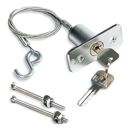 Garage Door Emergency Release Lock Kit, Universal Keyed Disconnect System for Overhead Doors, Manual Cable Access, Complete Installation Kit with 2 Keys