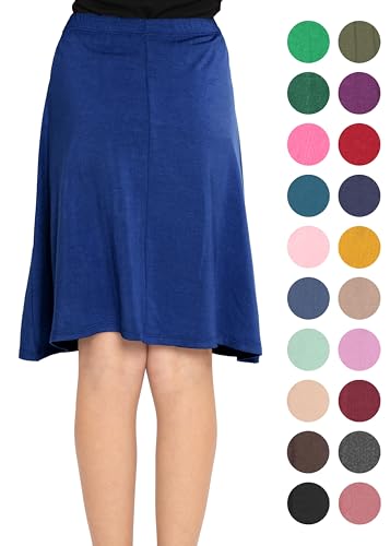 Image of STRETCH IS COMFORT Girls Skirts Flowy A Line Knee Length and Ankle Length | Elastic Waist, Kids School Skirt, Girls Maxi Skirt, Black Skirt For Girls, Faldas Para Ninas, Girls Long Skirt, Long skirts