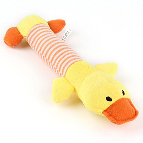 Toy for Dogs Duck Squeaker - Dental Treat, Bite Resistant, Indestructible Non-Toxic Strong Tooth Cleaning Dog Toy for Pet Training, Playing, Chewing - Soft, Bouncy, Tennis Ball