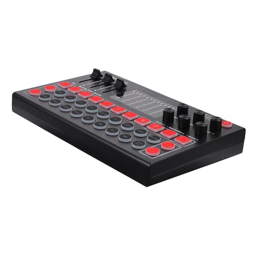 Happyyami Voice Changer Sound Card Noise Reduction for Mobile Phones Computers Live Streaming Mixer Built Effects Multi-Platform Compatible Audio Device