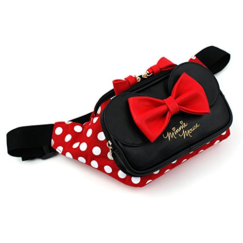 Winghouse x Minnie Red Ribbon Polka Dot Fanny Pack Sling Chest Travel Trip Bum Bag Bag for Girls Ladies (Large) - Thumbnail 4