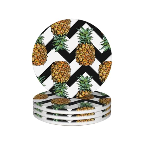 Sous-verres céramique ananas été dessous de verre décoratif table - 2