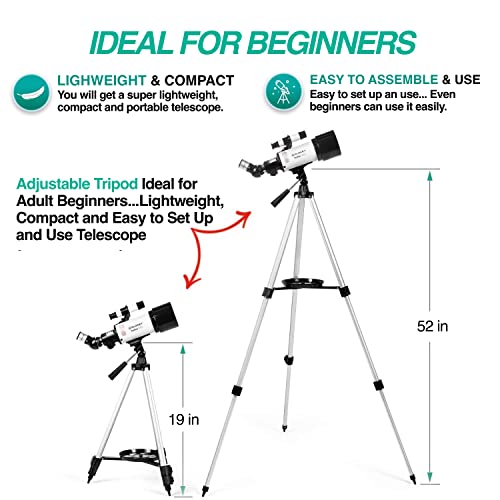 Portable Astronomical Telescope - Powerful Slokey 40070 For Adults And Beginners - Easy To Assemble And Use Simple Design - Ideal For Stargazing And Viewing Planets #TOP3