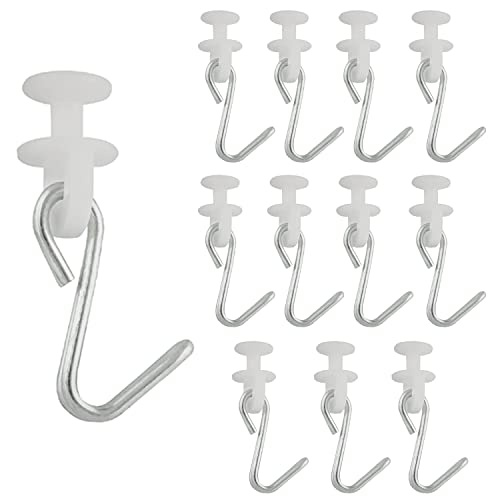 Curtain Carriers Glide ZZLZX 12 Sets with Hooks