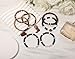 ecozran 7PCS Brown Western Country Cowgirl Stretch Bracelets Set Stackable Beaded Boho Jewelry with Boot Hat Charms Summer Beach Bohemian Bracelet for Women Fashion Accessories (C-Brown1)