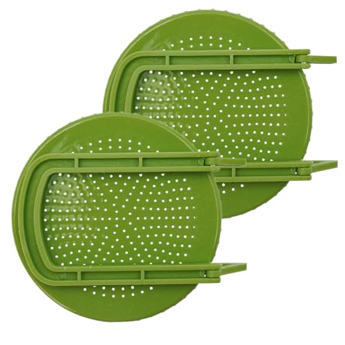 de tarro de germinación, 2 piezas de ancha reutilizables, tapa de tarro de germinación de ancha | para germinación del hogar, interior, balcón, frijoles, brócoli, mungo, soja