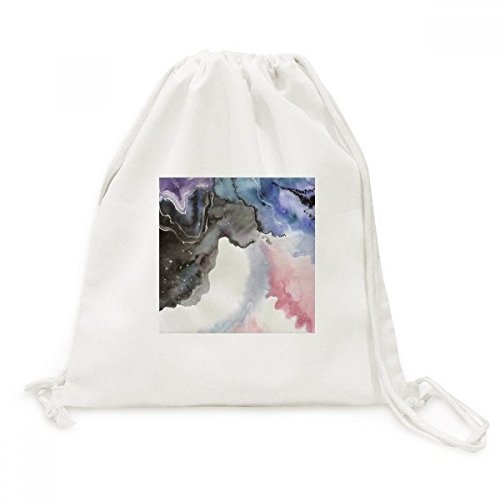 Toile encre aquarelle abstraite sac cordon voyage pour loisirs