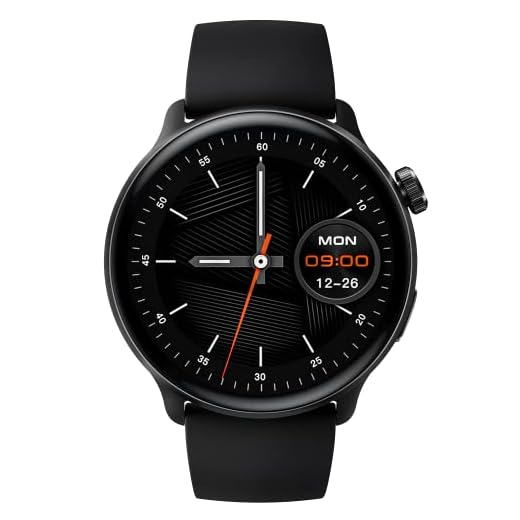 Mibro Lite 2 Smartwatch para homens e mulheres, chamada Bluetooth, música, Alexa integrada, rastreamento de sono e natação, relógio inteligente para telefones Android compatível com iPhone Samsung (preto, pulseira de couro + pulseira de silicone)