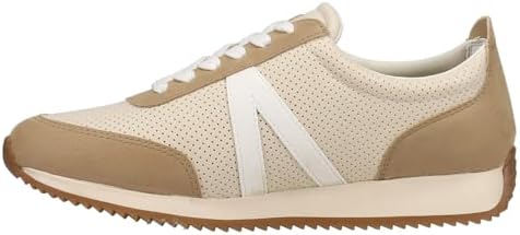 MIA Women's Kable Sneakers - Khaki With Orange Accents, Size 7.5 Medium Width