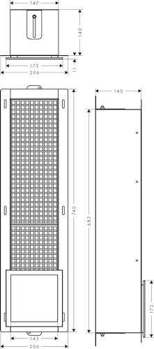 hansgrohe XtraStoris Original - recessed toilet paper storage for 6 rolls, recessed toilet roll holder, recessed toilet paper holder, bathroom wall niche, bathroom accessory, matt white, 56058700 - Image 6