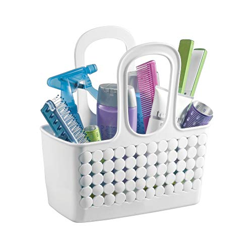 image for InterDesign IDesign Plastic Divided Shower Caddy Tote, College Essenti