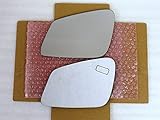 New Replacement Mirror Glass with Full Size Adhesive For BMW Various Models Driver Side View Left LH - Check size in description.