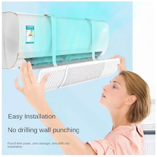 Image of Adjustable AC Air Deflector, Air-Conditioning Windshield, 56-92cm Length Retractable, Anti-Condensation Scientific Spacing, Adjustable Design, Air Diverter for Bedroom Office (AC Air Diverter)