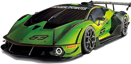 Image of DEOXY 1:24 Scale Lamborghini Essenza SCV12 Model Car Diecast Toy Cars Kids Toys with Sound and Light Door Can Be Opened Toy Vehicle for Kids Gift (Blue)