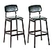 (2 Stück) Hoher Hocker, Massivholz-Barhocker Im Nordischen Stil, H71 cm Hoher Küchenleder-Polsterstuhl, Geeignet Für Zuhause/Bar/Café (Farbe: I) (A) Geeignet Für Bistros, Cafés, Wohnzimmer Usw.