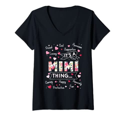 Mujer It's a Mimi Thing Funny Sayings Cute Grandma Mother's Day Camiseta Cuello V