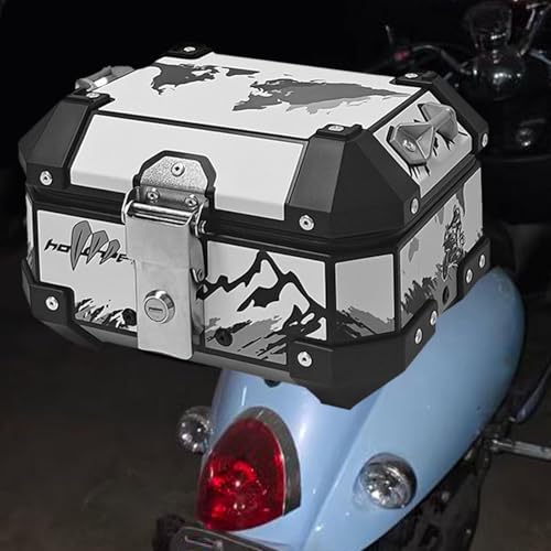 Caja de almacenamiento estanca y desmontable con maleta trasera de aluminio 10l 5