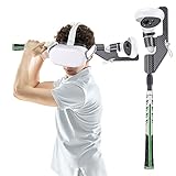 VR Golf Club for Oculus Quest 2,Prevent The Controller Flying Out,Adjustable Length Oculus Golf Club Attachment,VR Golf Club Handle Extension Accessory Enhance Immersive VR Game Experience,Green