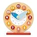 mentari Teaching Educational Clock with Independent Hour and Minute Hands, 8.07-inch Height, Wood, Learning Material