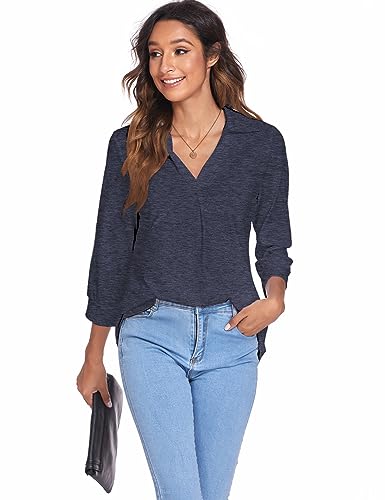 Image of Newchoice Womens 3 /4 Sleeve Shirts Business Casual Tops