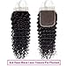 4x4 Deep Wave Lace Closure Human Hair 10 Inch HD Lace Closure Pre Plucked Free Part 100% Brazilian Virgin Human Hair Extensions for Black Women 150% Density Natural Color
