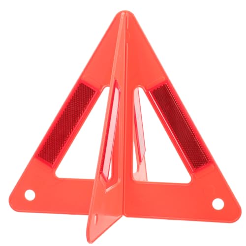 Amosfun Reflective Road Safety Kit Triangle Warning Sign for Car Emergency Roadside Assistance Portable Durable Safety Triangles