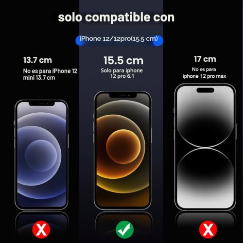 Funda con batería para iPhone 12 Pro ideal para viajes largos con protector 2