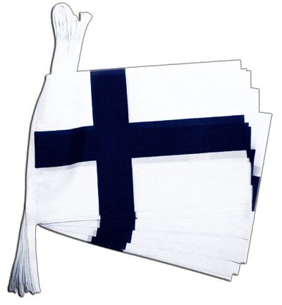 Guirlande drapeau Finlande 5,9m pour célébrer la culture scandinave