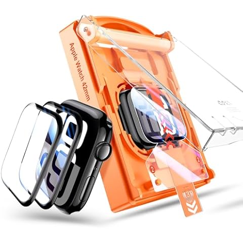 Tensea 2Pack for Apple Watch Series 10 Screen Protector 46mm 42mm Accessories, Protective Soft Film with Installation Kit, for iWatch Series 10 46 mm 42 mm Cover