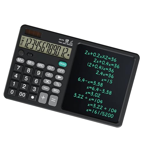 Calculadora de escritura con reconocimiento de voz y panel solar para operaciones silenciosas