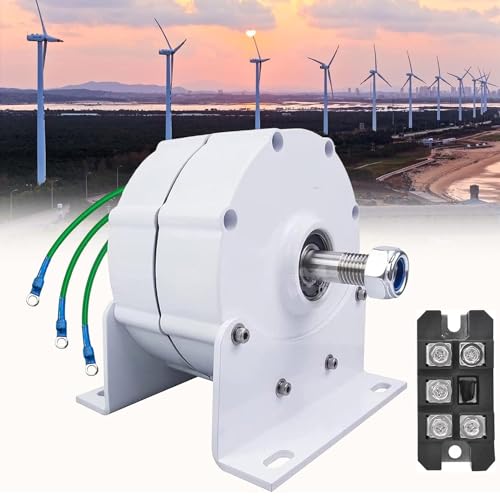 3000W 5000W 6000W 8000W 9000W 10000W Permanent Magnet Generator 12V 24V 48V Wind Turbine Generator Windmill Exercise Bike Hydro Turbine Electric Motor DIY Your Own Horizontal Wind Turbine,24V-10000W