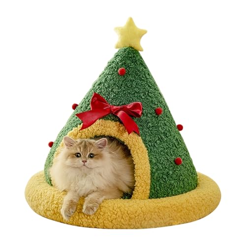 Abri de Noël pour chien et chat avec coussin amovible pour l'hiver - 2