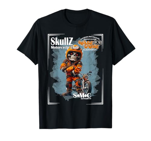 Funny Skullz Motorcycle Club por Grunge Garage Camiseta