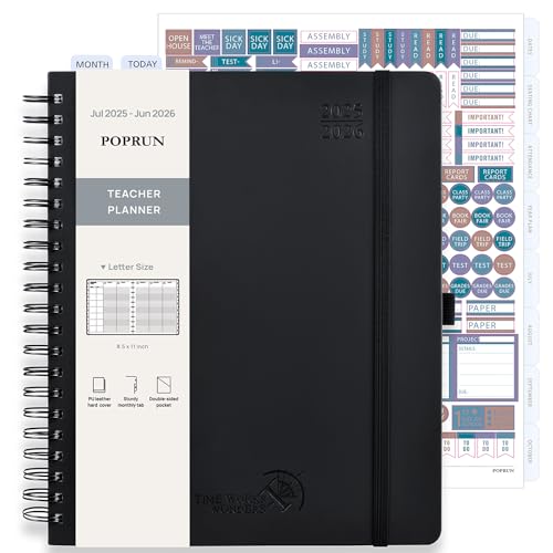 Planificateur de cours académique 2025-2026 grand format pour ne plus surcharger vos pages