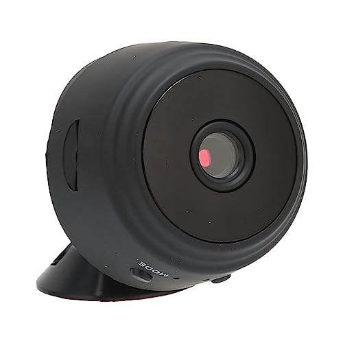 Telecamera WiFi Ricaricabile per Visione Notturna 1080P con Rotazione di 360°, Piccola Videocamera per Ufficio Domestico