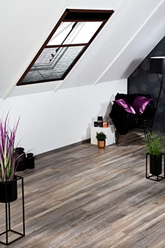 Mosquitera enrollable combi para tragaluz, 110 x 160 cm, en blanco o marrón (marrón)