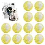 Prety 12 Pcs Atrapa Pelos Lavadora,Pelusas y Suciedad-Compatible con Todas Las Lavadoras (Amarillo)