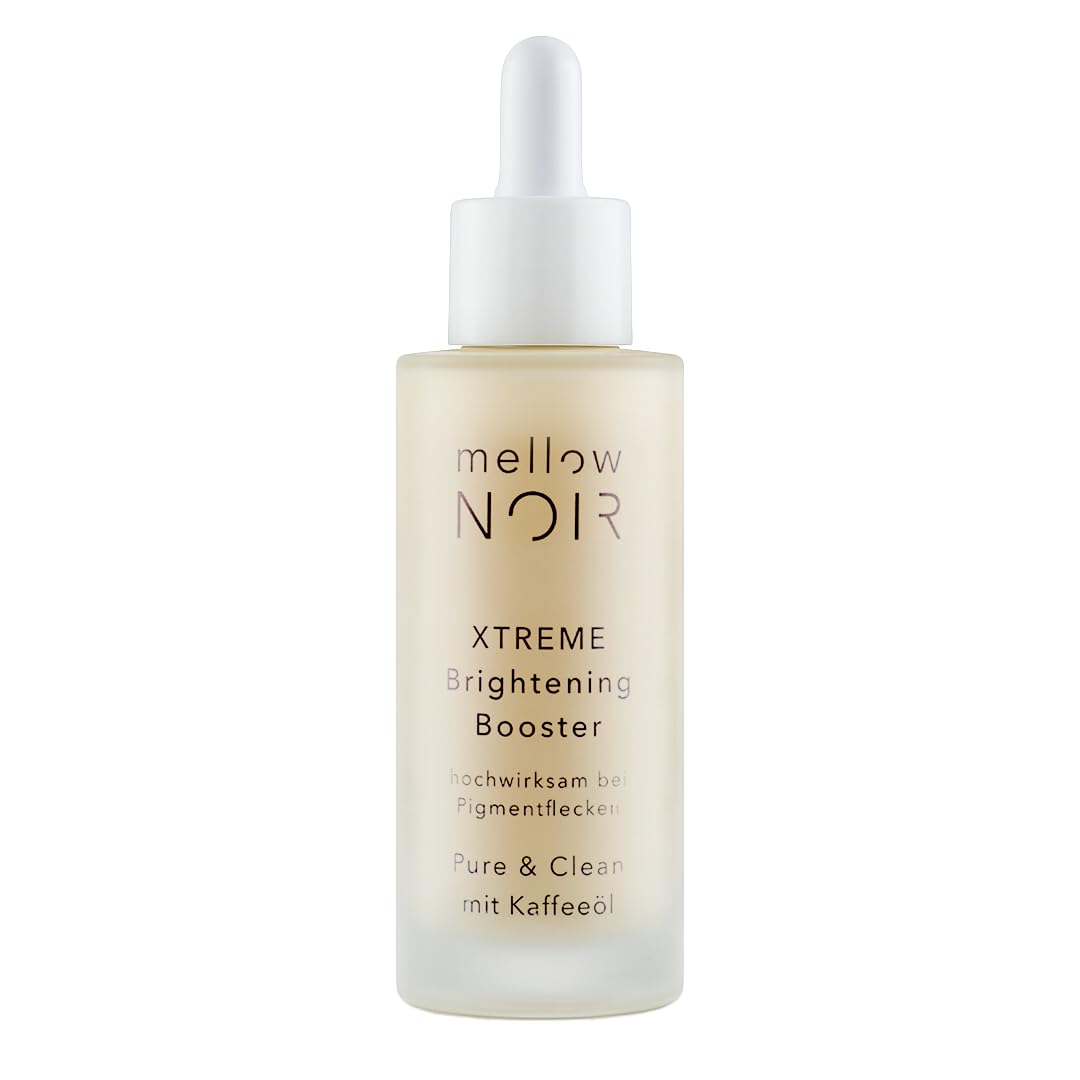 mellow NOIR XTREME Brightening Booster 30ml Siero anti-macchie | Riduce delicatamente le macchie scure, le macchie senili e i segni da acne, Per il viso e la pelle, Vegano